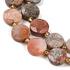 Natural Fossil Coral Beads Strands G-C116-A27-01-3