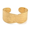 Real 18K Gold Plated 304 Stainless Steel Cuff Bangles BJEW-L695-001G-01-2