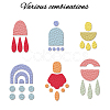 2Pcs 2 Style Acrylic Earring Handwork Template DIY-WH0573-005-4