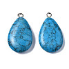 Synthetic Turquoise Pendants G-S356-14B-2