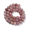 Natural Strawberry Quartz Beads Strands G-J373-16-9mm-5