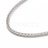 Anti-Tarnish Rhodium Plated 925 Sterling Silver Wheat Chains Necklace for Women STER-I021-03B-P-2