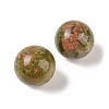 Natural Unakite No Hole Sphere Beads G-K353-04D-05-2