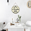 Wooden Hanging Plate HJEW-WH0027-009-4