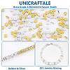 Unicraftale 120Pcs 2 Colors Brass Grade A Rhinestone Spacer Beads RB-UN0001-13-5