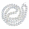 Electroplate Glass Beads Strands X-EGLA-S188-14-B03-3