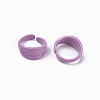 Spray Painted Alloy Cuff Rings RJEW-T011-06-RS-2