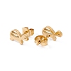 304 Stainless Steel Tortoise Stud Earrings for Women EJEW-E163-01G-2