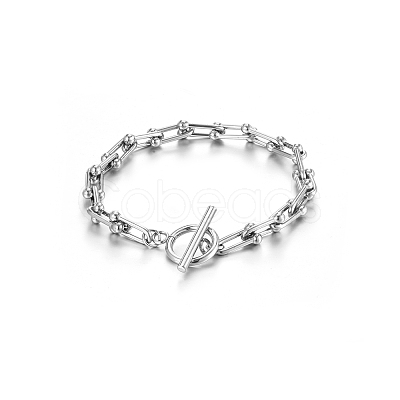 Stylish Stainless Steel U-shaped Bracelet for Daily Wear and Parties LX9702-2-1