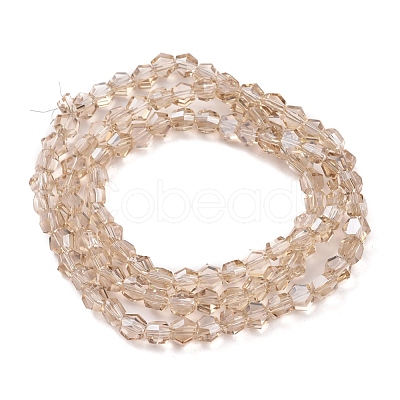 Electroplate Glass Beads Strands EGLA-L018-C-1