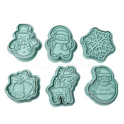 Christmas Theme Plastic Cookie Cutters DIY-K061-07-1