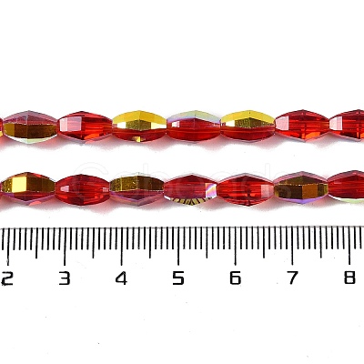 Electroplate Glass Beads Strands GLAA-Q101-03A-AB02-1