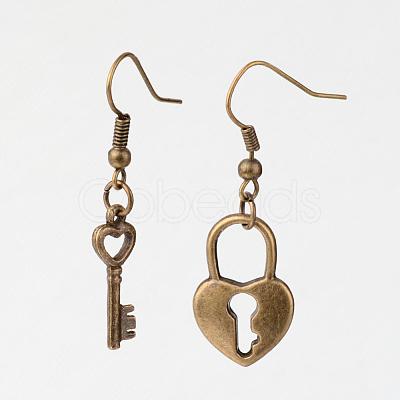 Tibetan Style Alloy Dangle Earrings EJEW-JE02108-1