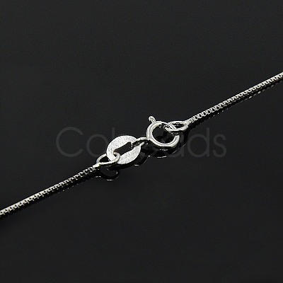 Anti-Tarnish Rhodium Plated Sterling Silver Necklaces X-STER-M034-38A-1