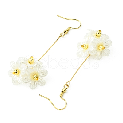 Brass with ABS Imitation Pearl Earrings for Women EJEW-JE05928-1