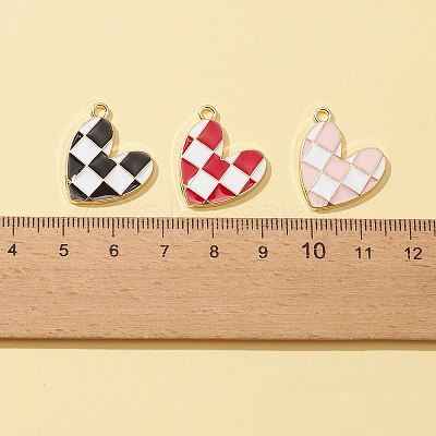 6Pcs 3 Colors Alloy Enamel Pendants ENAM-FS0001-48-1