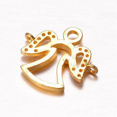 Brass Cubic Zirconia Links ZIRC-K046-01-1