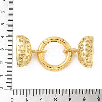 Rack Plating Ring Brass Fold Over Clasps KK-A234-007G-1