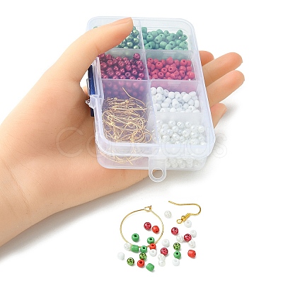 DIY Christmas Theme Earring Making Kit DIY-YW0007-41-1