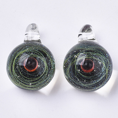 Handmade Lampwork Pendants LAMP-N021-005D-1