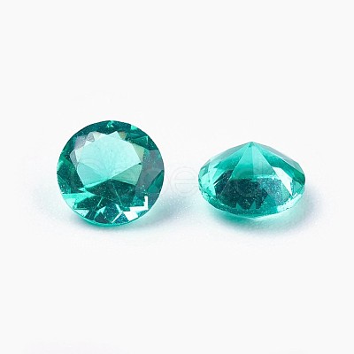 Cubic Zirconia Pointed Back Cabochons ZIRC-WH0001-B01-1