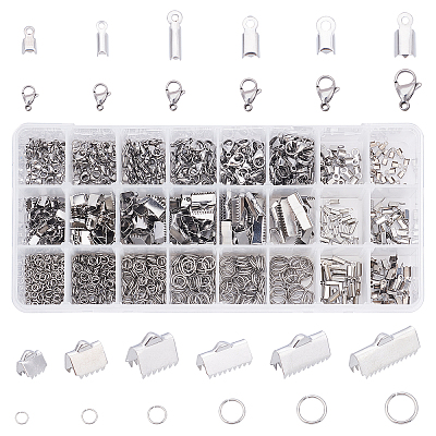 Unicraftale 1410Pcs Stainless Steel Findings Kits for DITY Jewelry Making DIY-UN0002-49P-1