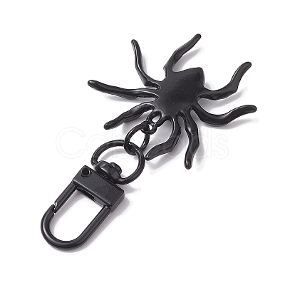 3Pcs 3 Styles Halloween Alloy Enamel Ghost/Spider/Pumpkin Pandant Decorations HJEW-JM01943-1