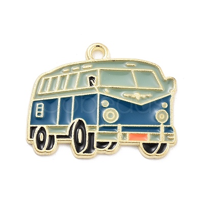 Alloy Enamel Pendants PALLOY-S185-09G-1