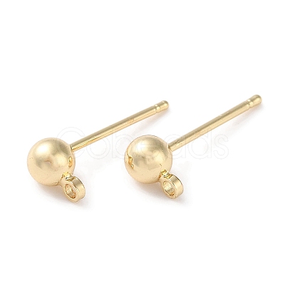 Rack Plating Brass Stud Earring Settings KK-F090-16LG-02-1