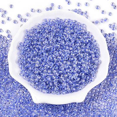 6/0 Transparent Inside Colours Glass Seed Round Beads SEED-N006-004F-1