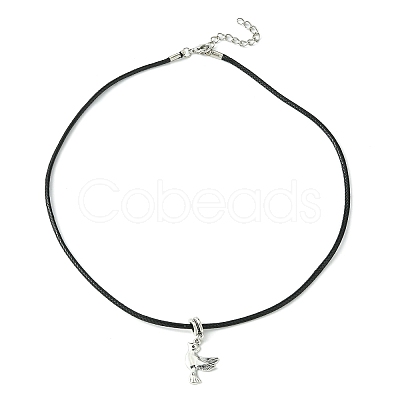 Alloy Bird Pendant Necklaces NJEW-JN04558-01-1