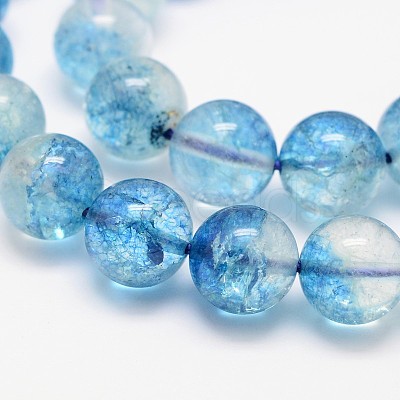 Dyed Round Natural Crackle Quartz Beads Strands G-K084-8mm-03A-1