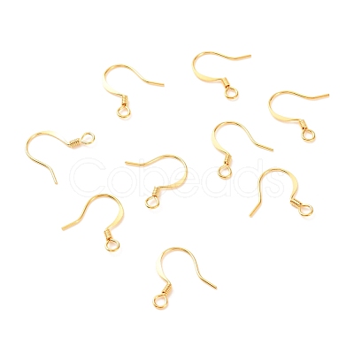 Brass Earring Hooks KK-F824-015A-G-1