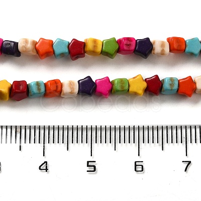 Dyed Synthetic Turquoise Beads Strands G-G024-A01-01-1