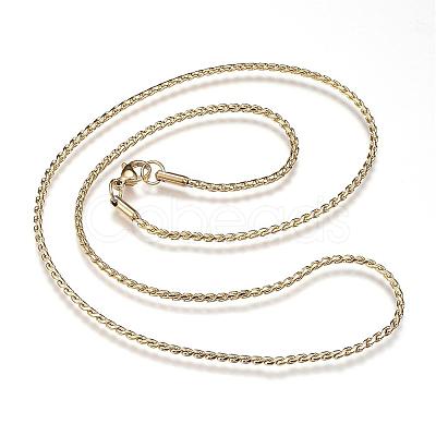 304 Stainless Steel Serpentine Chain Necklaces NJEW-D285-21G-1