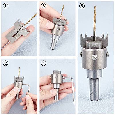 Wooden Bead Maker Beads Drill Bit Milling Cutter Set TOOL-WH0016-96-1