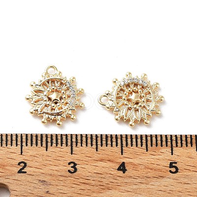 Rack Plating Brass Micro Pave Cubic Zirconia Pendants KK-K333-95G-1