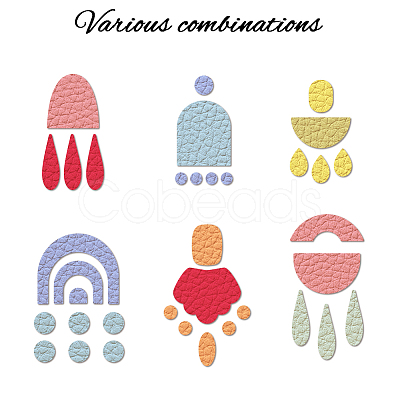 2Pcs 2 Style Acrylic Earring Handwork Template DIY-WH0573-005-1