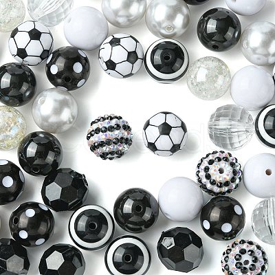 50Pcs 10 Style Acrylic Beads MACR-CJC0001-14-1