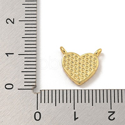 Rack Plating Brass Pave Clear Cubic Zirconia Heart Charms with Natural Shell KK-C074-22G-1