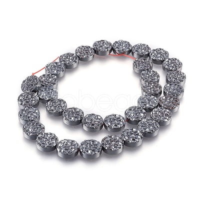 Electroplated Non-magnetic Synthetic Hematite Beads Strands G-E498-21B-05-1