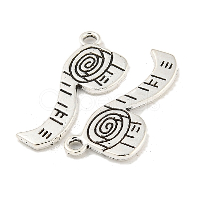 Measuring Tape Tibetan Style Zinc Alloy Pendants X-TIBEP-R334-184AS-RS-1