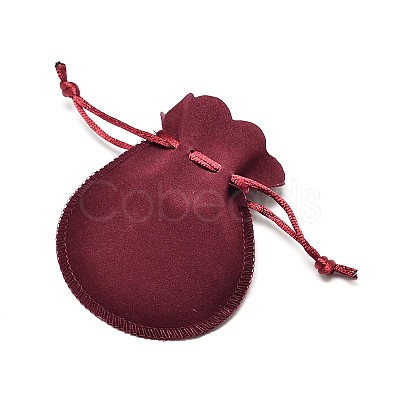 Velvet Bags Drawstring Jewelry Pouches TP-O002-C-07-1