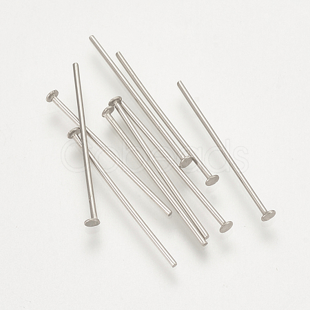 304 Stainless Steel Flat Head Pins STAS-S076-75-30mm-1
