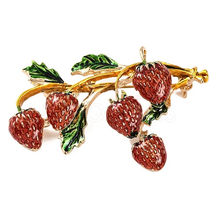 KC Gold Plated Alloy Fruit Brooches JEWB-L017-02KCG-03-1