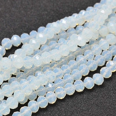 Faceted Rondelle Glass Beads Strands GLAA-I033-6mm-28-1