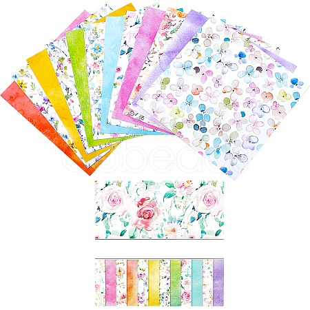 24 Sheets 12 Styles Flower Scrapbook Paper Pads DIY-WH0304-989B-1