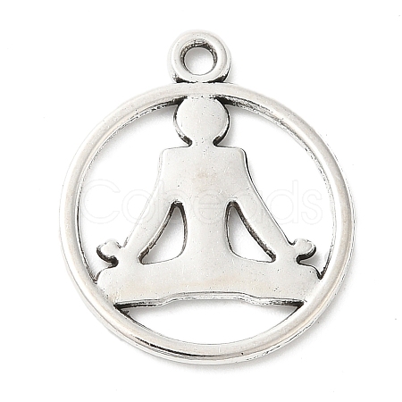 Tibetan Style Alloy Pendants TIBEP-R304-033AS-LF-1