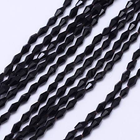 Faceted Bicone Glass Bead Strands X-EGLA-L004A-I01-1