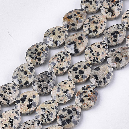 Natural Dalmatian Jasper Beads Strands X-G-S354-05-1